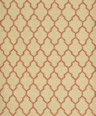 RUST AND BEIGE MOROCCAN HAND WOVEN DHURRIE