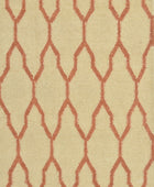 RUST AND BEIGE MOROCCAN HAND WOVEN DHURRIE