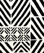 BLACK AND WHITE PATCHWORK HAND WOVEN KILIM DHURRIE