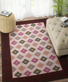 MULTICOLOR AZTEC HAND WOVEN KILIM DHURRIE