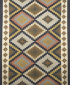 MULTICOLOR AZTEC HAND WOVEN KILIM DHURRIE