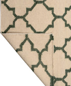 IVORY GREEN MOROCCAN HAND WOVEN DHURRIE