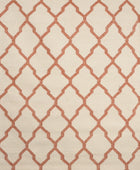 IVORY RUST TRELLIS HAND WOVEN KILIM DHURRIE