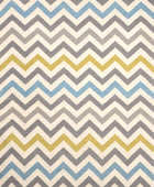 MULTICOLOR CHEVRON HAND WOVEN DHURRIE