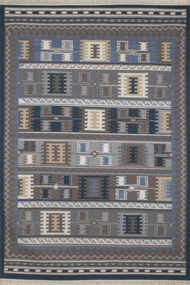 GREY KILIM HAND WOVEN DHURRIE