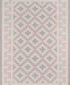 GREY AND PINK KILIM HAND WOVEN DHURRIE