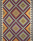 MULTICOLOR PIXEL KILIM HAND WOVEN DHURRIE