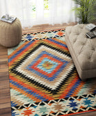 MULTICOLOR HAND WOVEN KILIM DHURRIE