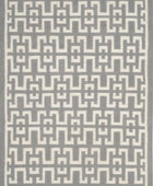 GREY IVORY GREEK KEY HAND WOVEN DHURRIE