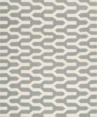 GREY GEOMETRIC HAND WOVEN DHURRIE