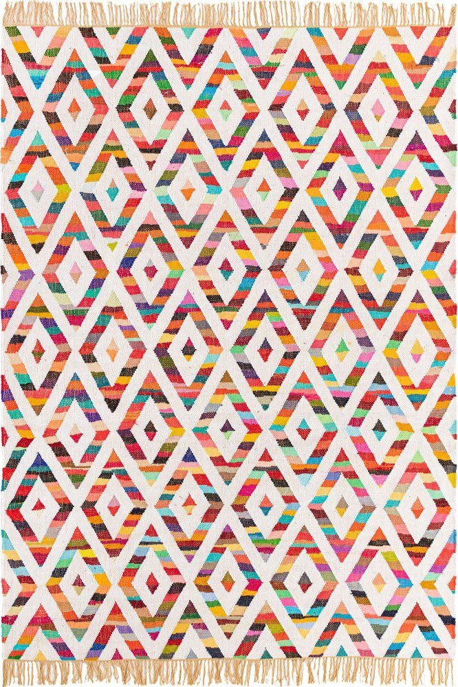 MULTICOLOR GEOMETRIC HAND WOVEN DHURRIE