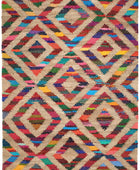 MULTICOLOR GEOMETRIC HAND WOVEN DHURRIE