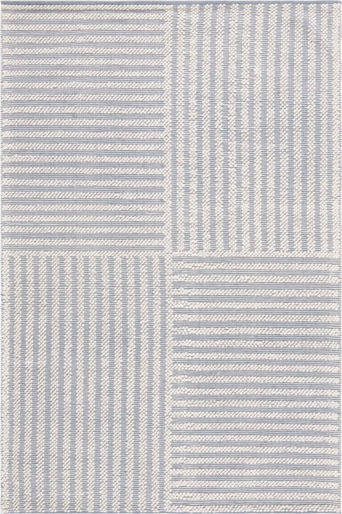 GREY AND IVORY STRIPES HAND WOVEN DHURRIE