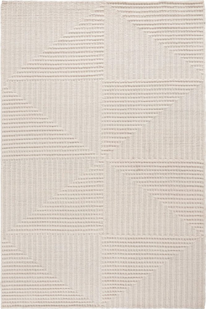 GREY AND IVORY KILIM HAND WOVEN DHURRIE