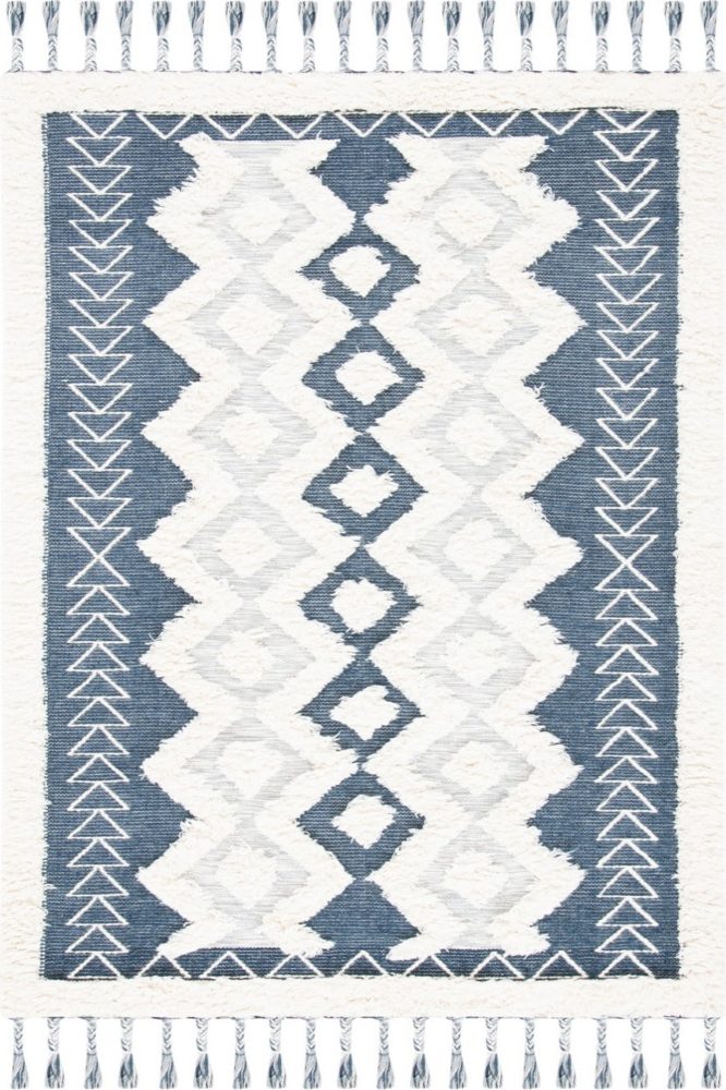 BLACK AND IVORY KILIM HAND WOVEN DHURRIE