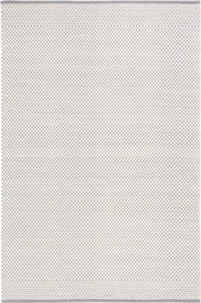 IVORY AND GREY KILIM HAND WOVEN DHURRIE