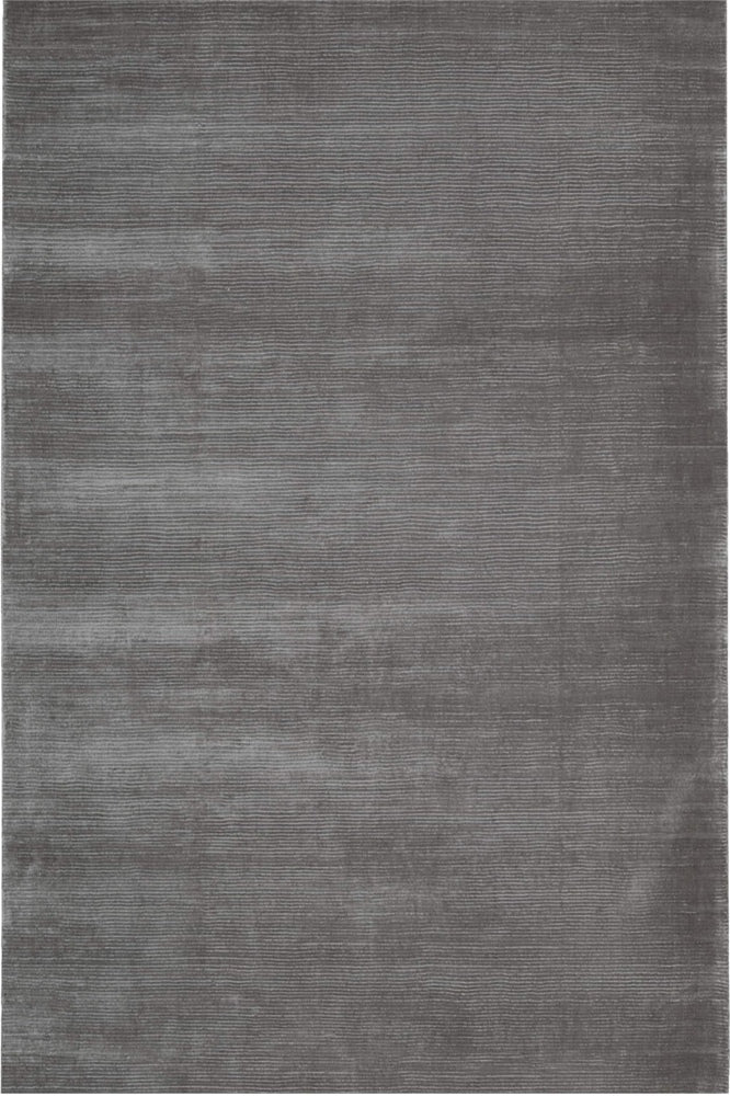 GREY SOLID HAND KNOTTED CARPET