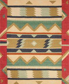 RED CLASSICA MULTICOLOR HAND WOVEN KILIM DHURRIE