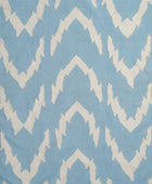 BLUE ZIG ZAG HAND WOVEN DHURRIE