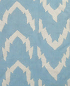 BLUE ZIG ZAG HAND WOVEN DHURRIE