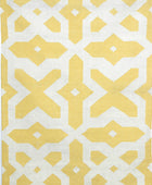 YELLOW TRELLIS HAND WOVEN DHURRIE