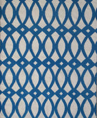 BLUE TRELLIS HAND WOVEN DHURRIE