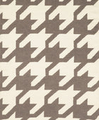 GREY IVORY HOUNDSTOOTH HAND WOVEN DHURRIE