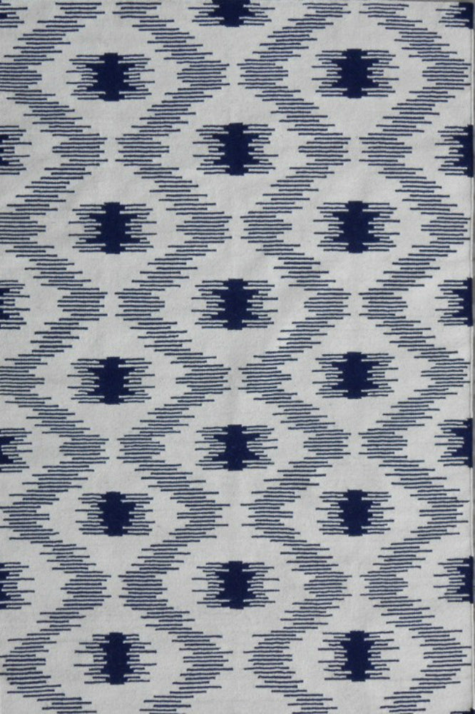 BLUE IKAT HAND WOVEN DHURRIE