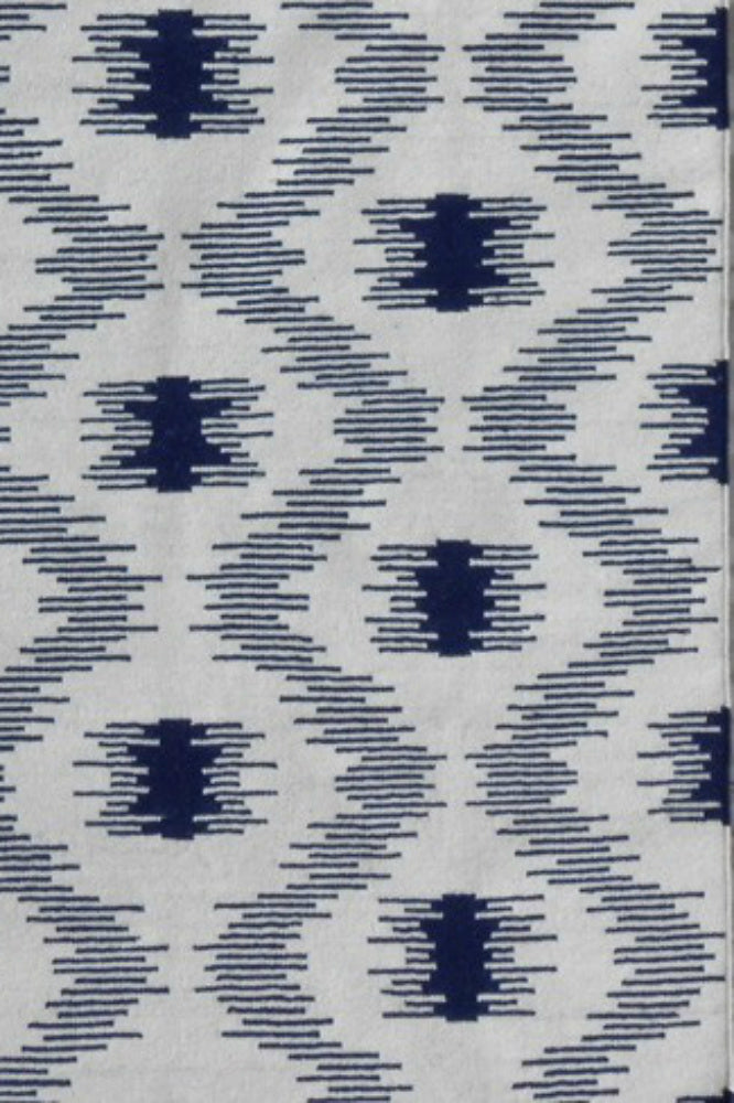 BLUE IKAT HAND WOVEN DHURRIE