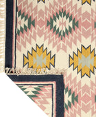 PINK MULTICOLOR KILIM HAND WOVEN DHURRIE