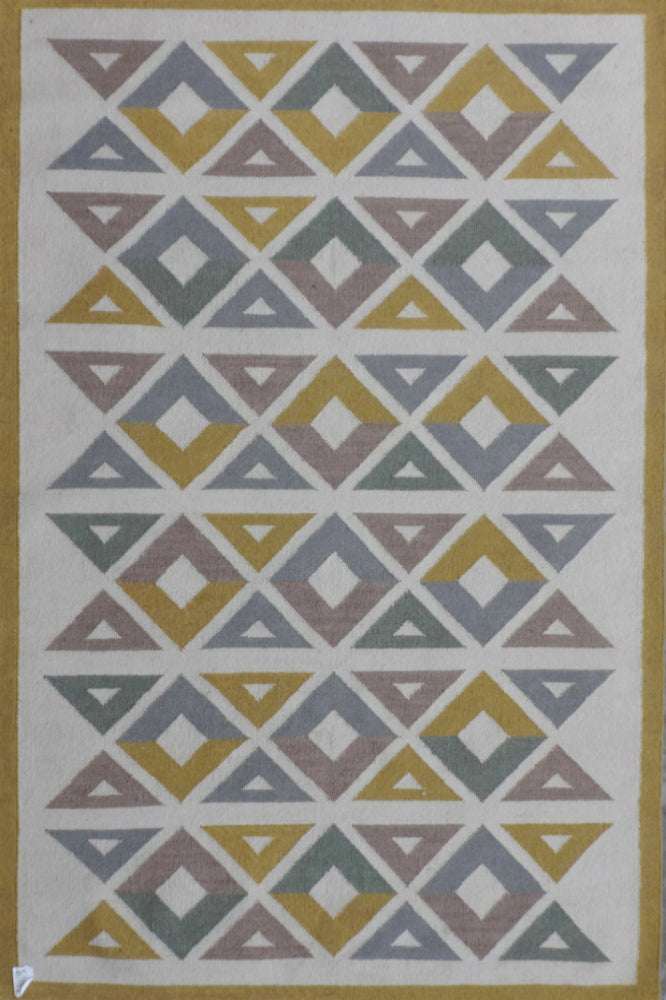 MULTICOLOR DIAMOND HAND WOVEN DHURRIE