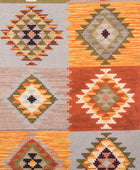 MULTICOLOR AZTEC HAND WOVEN KILIM DHURRIE