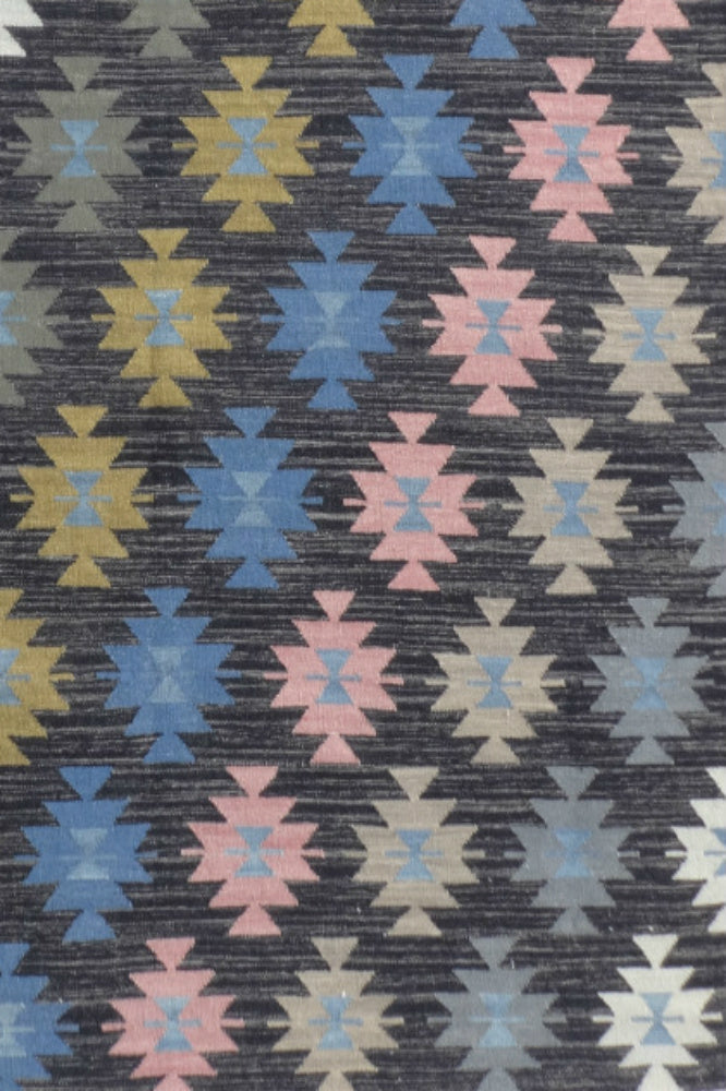 MULTICOLOR AZTEC HAND WOVEN KILIM DHURRIE