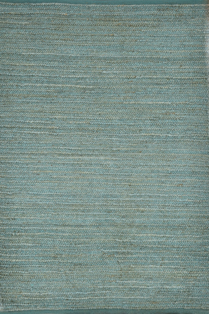 BLUE SOLID JUTE HAND WOVEN DHURRIE