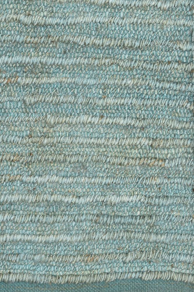 BLUE SOLID JUTE HAND WOVEN DHURRIE