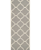 GREY AND WHITE MOROCCAN HAND WOVEN DHURRIE