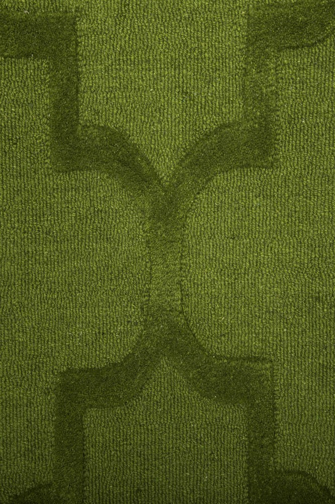 GREEN MOROCCAN HAND TUFTED CARPET