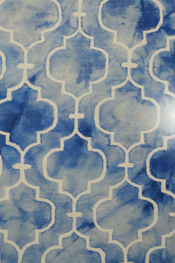 BLUE DIP DYED MOROCCAN HAND TUFTED CARPET