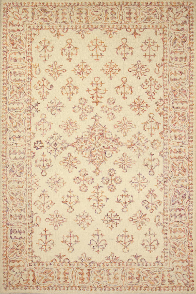 IVORY MULTICOLOR TRADITIONAL HAND TUFTED CARPET