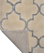 IVORY AND SILVER MOROCCAN HAND TUFTED CARPET