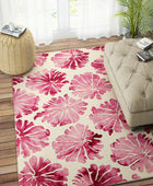 PINK DIP DYED FLORAL HAND TUFTED CARPET