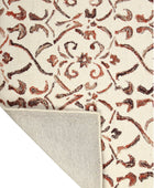 RED MULTICOLOR FLORAL HAND TUFTED CARPET