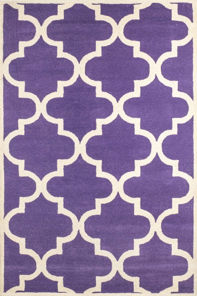 PURPLE MOROCCAN HAND TUFTED CARPET