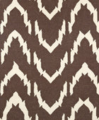 BROWN ZIG ZAG HAND WOVEN DHURRIE