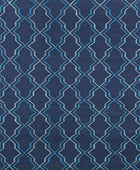 BLUE TRELLIS HAND WOVEN DHURRIE