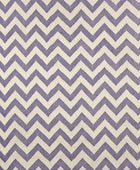 PURPLE CHEVRON HAND WOVEN DHURRIE