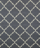 GREY CHARCOAL MOROCCAN HAND WOVEN DHURRIE