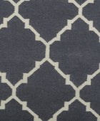 GREY CHARCOAL MOROCCAN HAND WOVEN DHURRIE