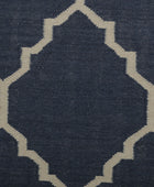 BLUE MOROCCAN HAND WOVEN DHURRIE