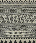 BLACK AND WHITE NOMADIC HAND WOVEN DHURRIE